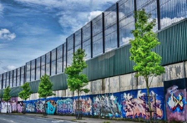 Peace wall infrastructure, Belfast. Source: Avila Media