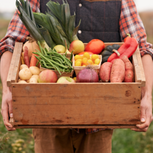 Box of vegetables