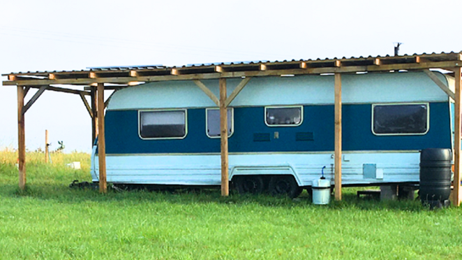 Typical farm steward caravan