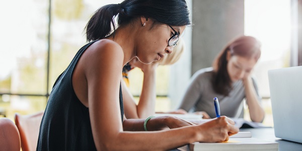 Diverse group of people working at a desk