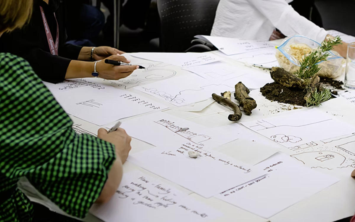 People taking part in workshop