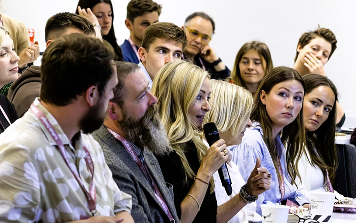 Woman speaking at the workshop