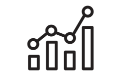 Economic chart icon