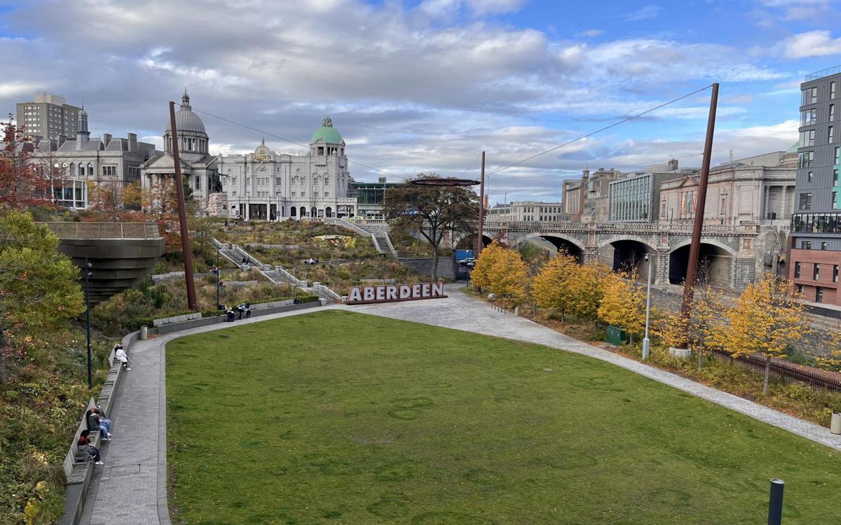 A photograph of Union Terrace Gardens in Aberdeen.