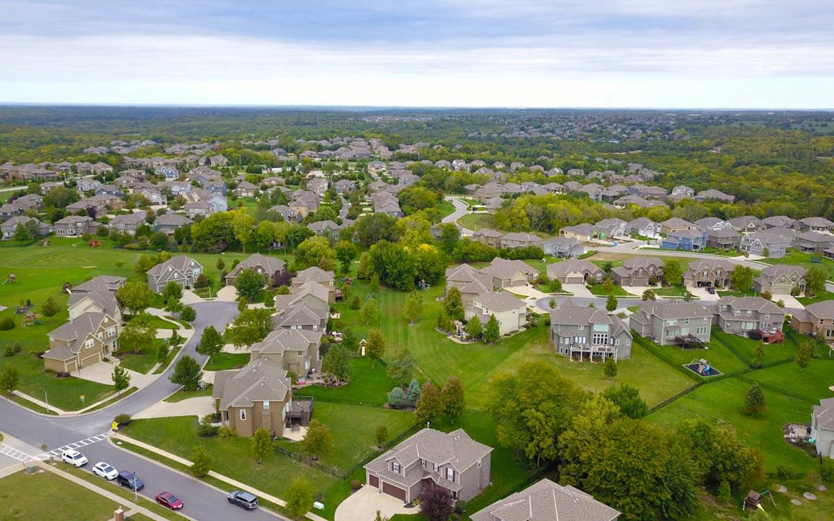 photo of housing community with over 100 homes